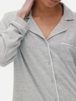 Ensembles Pyjamas|Primark Pyjama Long Boyfriend Gris chiné