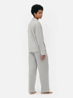 Ensembles Pyjamas|Primark Pyjama Long Boyfriend Gris chiné