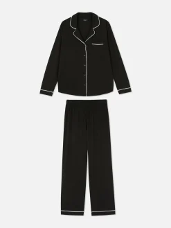 Ensembles Pyjamas|Primark Pyjama Long Boyfriend Noir