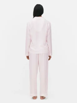 Ensembles Pyjamas|Primark Pyjama Long Boyfriend à Rayures Rose