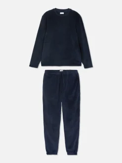 Pyjamas|Primark Pyjama Long En Molleton Bleu marine