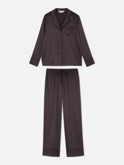 Ensembles Pyjamas|Primark Pyjama Long En Satin Figue