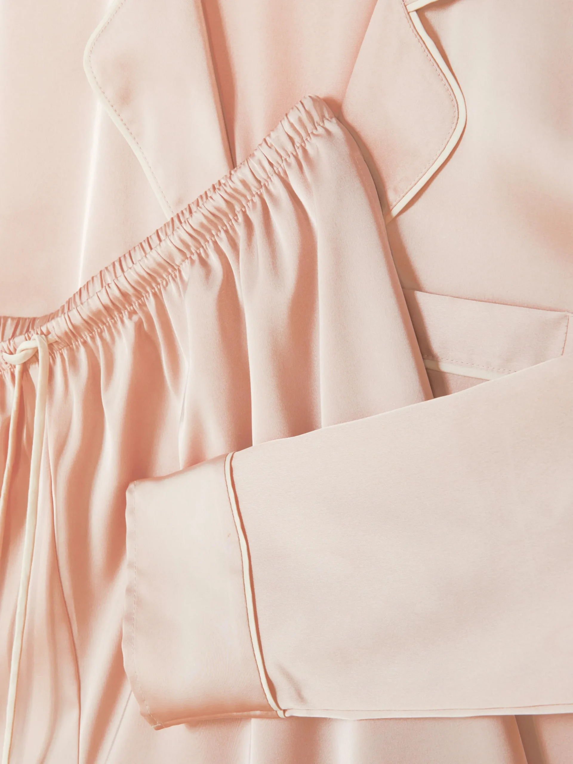 Ensembles Pyjamas|Primark Pyjama Long En Satin Rose clair