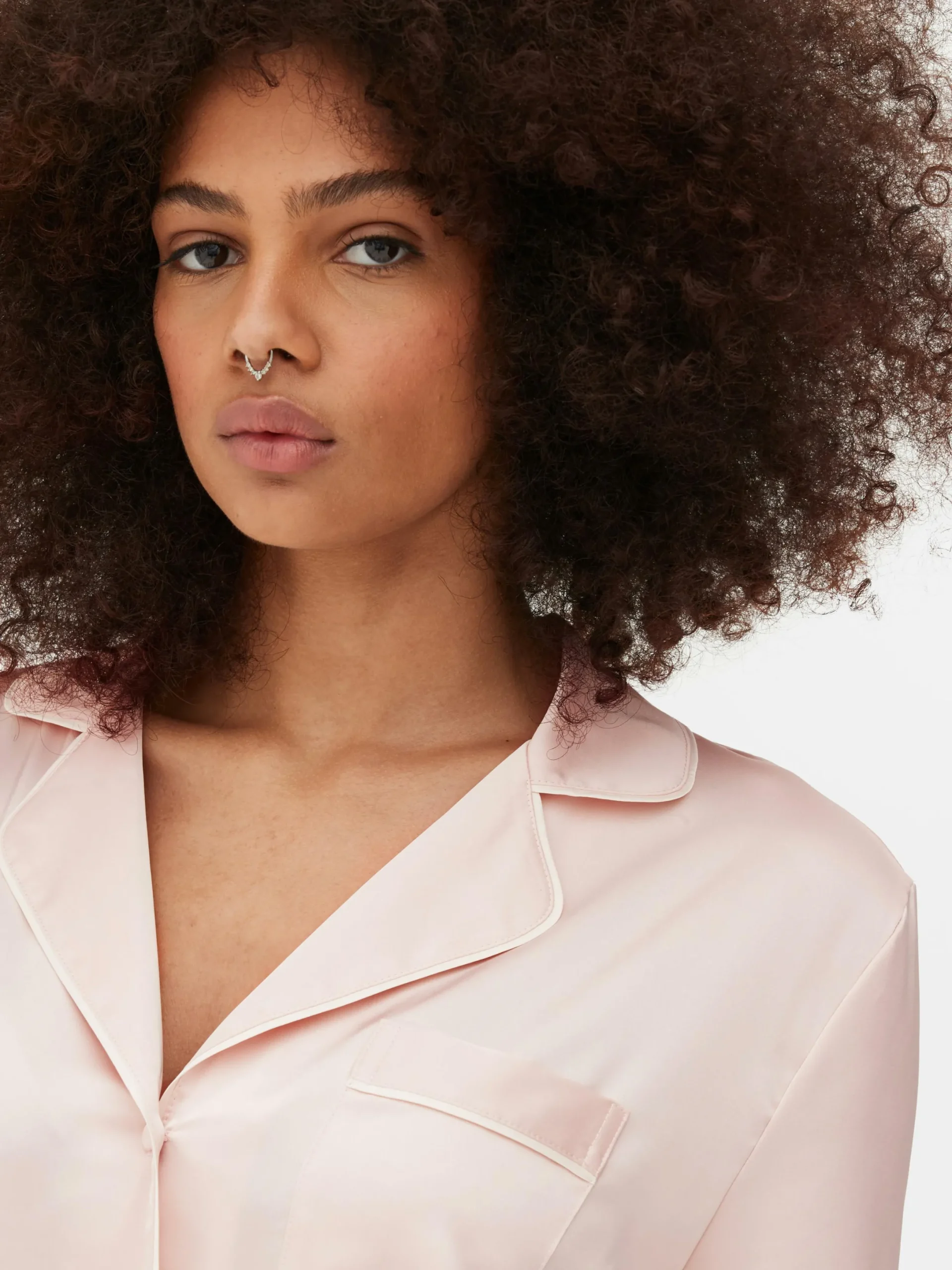 Ensembles Pyjamas|Primark Pyjama Long En Satin Rose clair