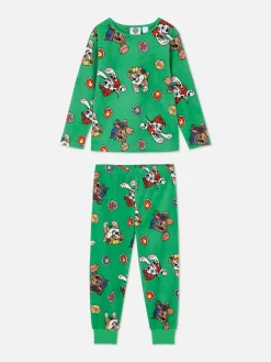 Pyjamas Et Vêtements De Nuit|Primark Pyjama Long En Velours PAW Patrol Vert