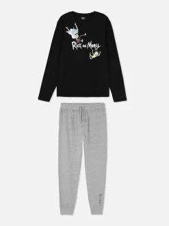 Pyjamas|Primark Pyjama Long Rick Et Morty Gris chiné