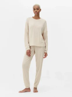 Ensembles Pyjamas|Primark Pyjama Long Ultra-doux Écru