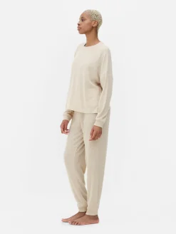 Ensembles Pyjamas|Primark Pyjama Long Ultra-doux Écru