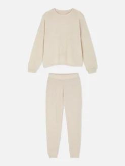 Ensembles Pyjamas|Primark Pyjama Long Ultra-doux Écru