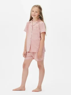 Pyjamas Et Vêtements De Nuit|Primark Pyjama Short à Boutons Rose poudré