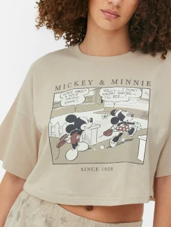 Ensembles Pyjamas|Primark Pyjama Short à Motif Disney Mickey Mouse Taupe