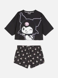 Ensembles Pyjamas|Primark Pyjama Short Hello Kitty Kuromi Anthracite