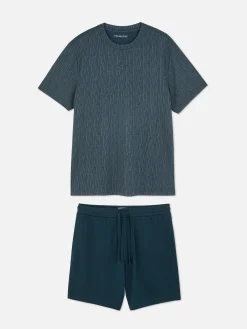 Pyjamas|Primark Pyjama Short Texturé Bleu