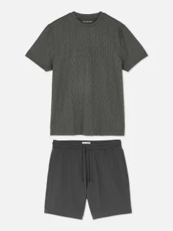 Pyjamas|Primark Pyjama Short Texturé Anthracite
