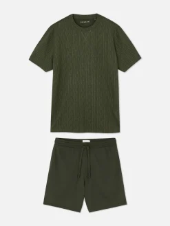 Pyjamas|Primark Pyjama Short Texturé Kaki