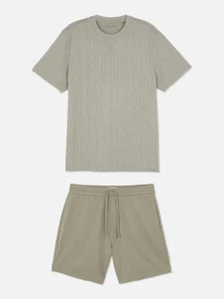 Pyjamas|Primark Pyjama Short Texturé Sable