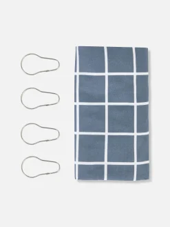 Tapis De Bain|Primark Rideau De Douche à Imprimé Gris