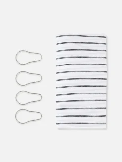 Tapis De Bain|Primark Rideau De Douche à Rayures Blanc