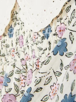 Robes Et Jupes|Primark Robe à Col Et à Motif Floral Multicolore