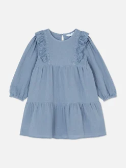 Robes|Primark Robe à Superpositions En Broderie Anglaise Bleu