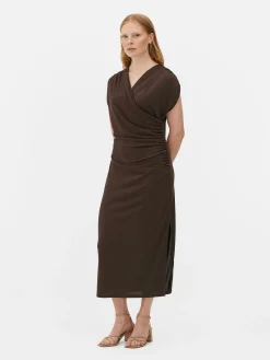 Robes|Primark Robe Drapée En Jersey The Edit Chocolat