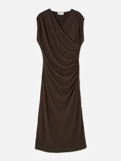 Robes|Primark Robe Drapée En Jersey The Edit Chocolat