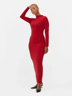 Vêtements Gothiques|Tout Halloween|Primark Robe Longue En Jersey Beetlejuice X Colleen Atwood Rouge