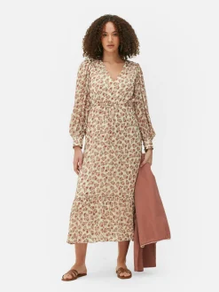 Robes|Primark Robe Mi-longue Boho à Col En V Crème