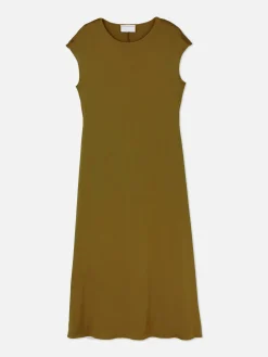 Robes|Primark Robe Mi-longue En Satin The Edit Doré