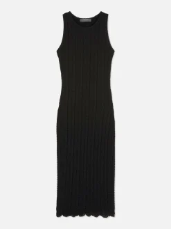 Robes|Primark Robe Mi-longue Texturée à Dos Nageur Noir