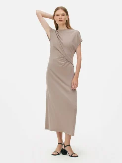 Robes|Primark Robe Mi-longue Torsadée En Jersey The Edit Beige