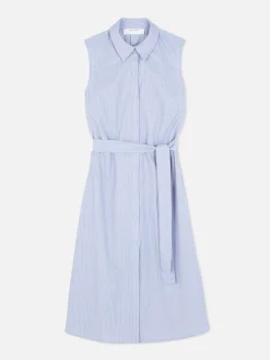 Robes|Primark Robe-chemise Mi-longue Sans Manches Bleu