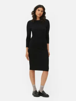 Robes|Primark Robe-pull à Col Ras-du-cou Et Manches Longues Noir