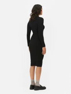 Robes|Primark Robe-pull à Col Ras-du-cou Et Manches Longues Noir