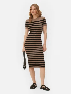 Robes|Primark Robe-pull Mi-longue à Manches Courtes Écru