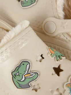 Chaussons|Primark Sabots Doublés En Fausse Fourrure à Motif Dinosaure Multicolore