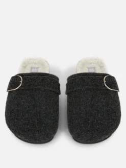 Chaussons|Primark Sabots En Feutre Noir