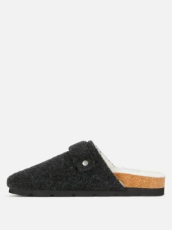 Chaussons|Primark Sabots En Feutre Noir