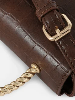 Sacs Et Porte-Monnaie|Primark Sac à Bandoulière En Imitation Croco Avec Poignée En Métal Marron