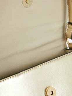 Sacs Et Porte-Monnaie|Primark Sac à Bandoulière En Simili Cuir à Rabat Doré