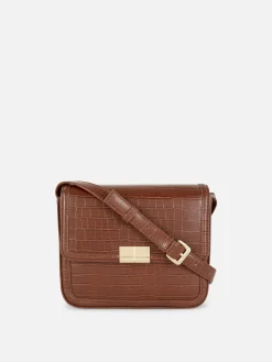 Sacs Et Porte-Monnaie|Primark Sac à Bandoulière Imitation Croco Fauve