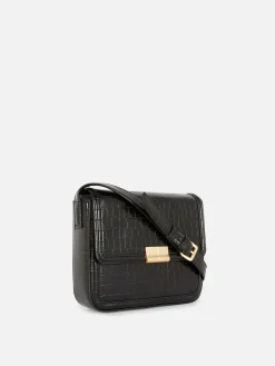 Sacs Et Porte-Monnaie|Primark Sac à Bandoulière Imitation Croco Noir