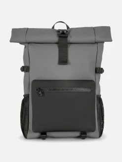 Sacs Et Portefeuilles|Primark Sac à Dos Caoutchouté Rabattable Sur Le Dessus Gris