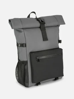 Sacs Et Portefeuilles|Primark Sac à Dos Caoutchouté Rabattable Sur Le Dessus Gris