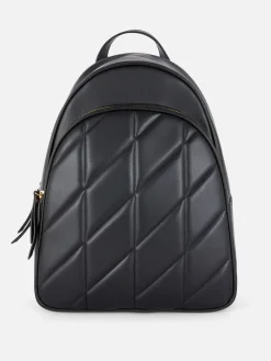 Sacs Et Porte-Monnaie|Primark Sac à Dos En Simili Cuir Matelassé Noir
