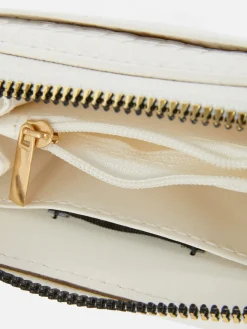 Sacs Et Porte-Monnaie|Primark Sac à Main Zippé Imitation Crocodile Écru