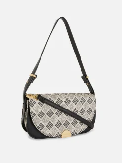 Sacs Et Porte-Monnaie|Primark Sac Bandoulière à Rabat Monogramme Noir