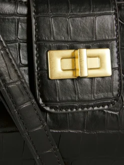 Sacs Et Porte-Monnaie|Primark Sac Bandoulière Imitation Croco Noir