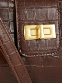 Sacs Et Porte-Monnaie|Primark Sac Bandoulière Imitation Croco Marron