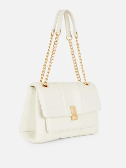 Sacs Et Porte-Monnaie|Primark Sac Bandoulière Matelassé à Rabat Écru